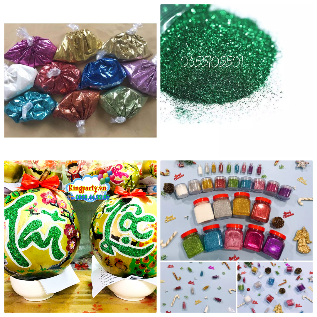 Bột kim tuyến trang trí 100g