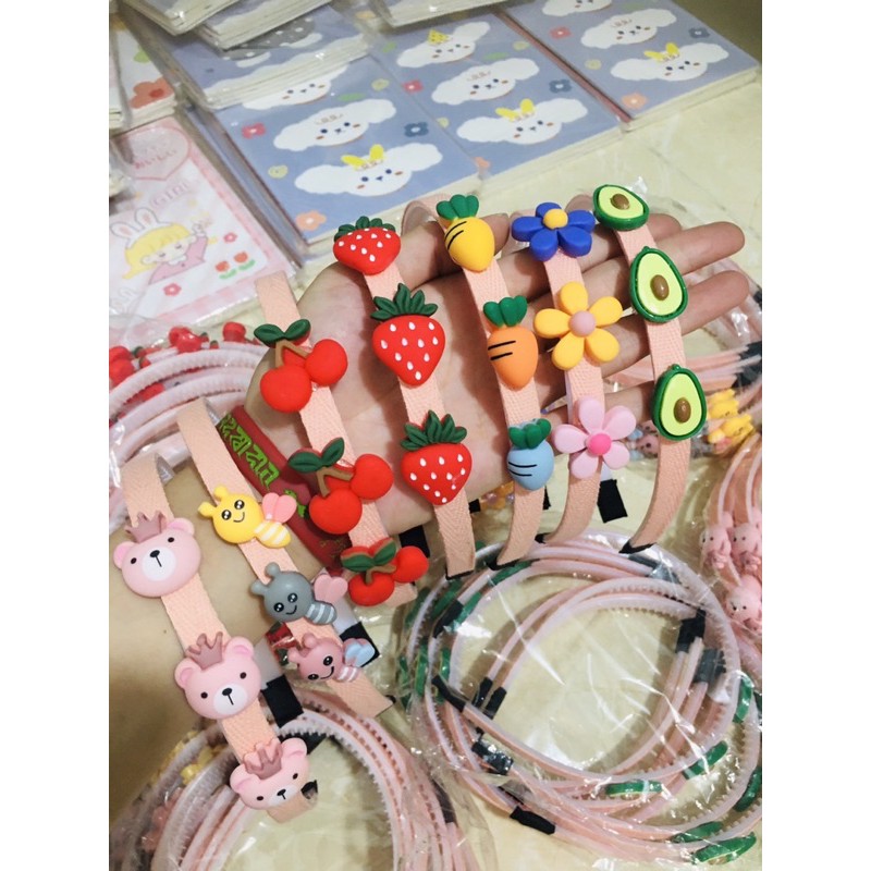 Bờm răng cưa hoa quả siêu xinh cho bé gái
