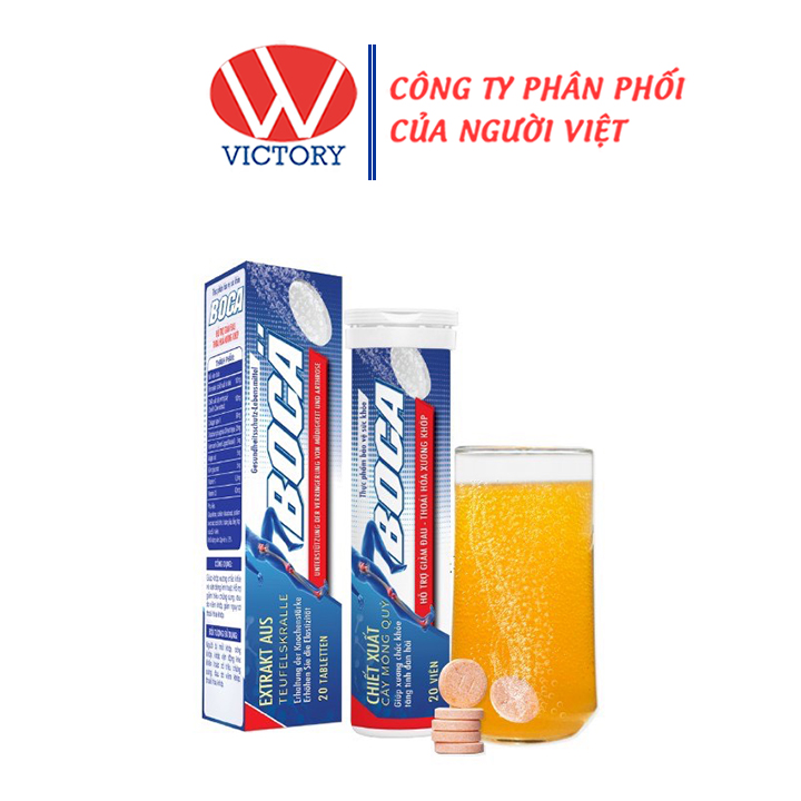 [HCM]Viên Sủi Xương Khớp BOCA (Tuýp 20 Viên) - Hỗ Trợ Giảm Triệu Chứng Sưng & Đau Do Viêm Khớp - Victory Pharmacy
