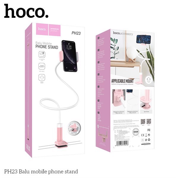 Giá đỡ điện thoại hoco ph23 chính hãng - kẹp bàn - kẹp đuôi khỉ - kẹp tháo rời