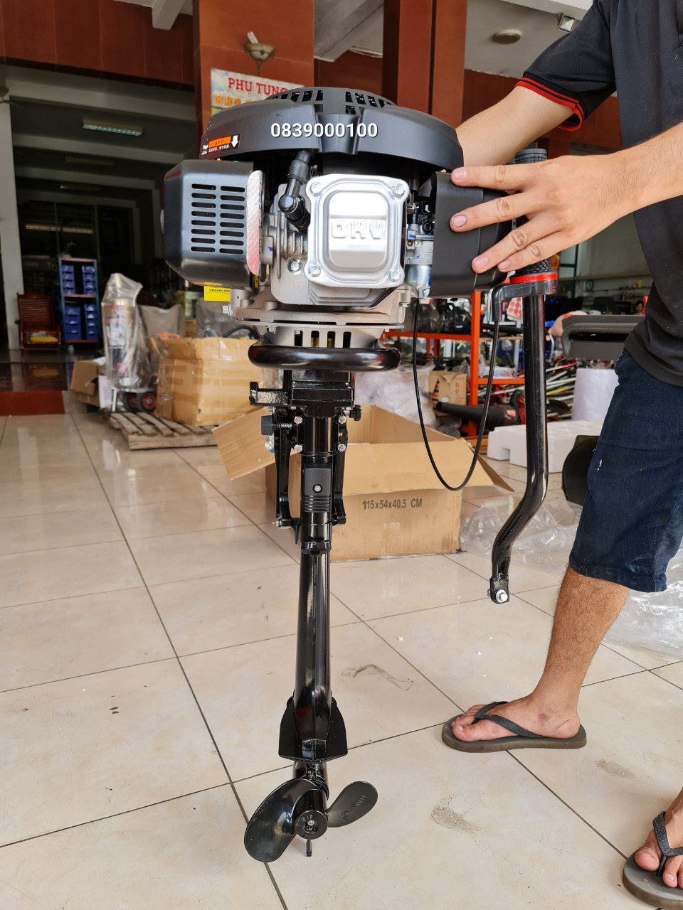 Máy Chạy Thuyền 9Hp . Đông cơ Ca nô chạy xuồng ghe vỏ lãi 4 thì Zhongshen