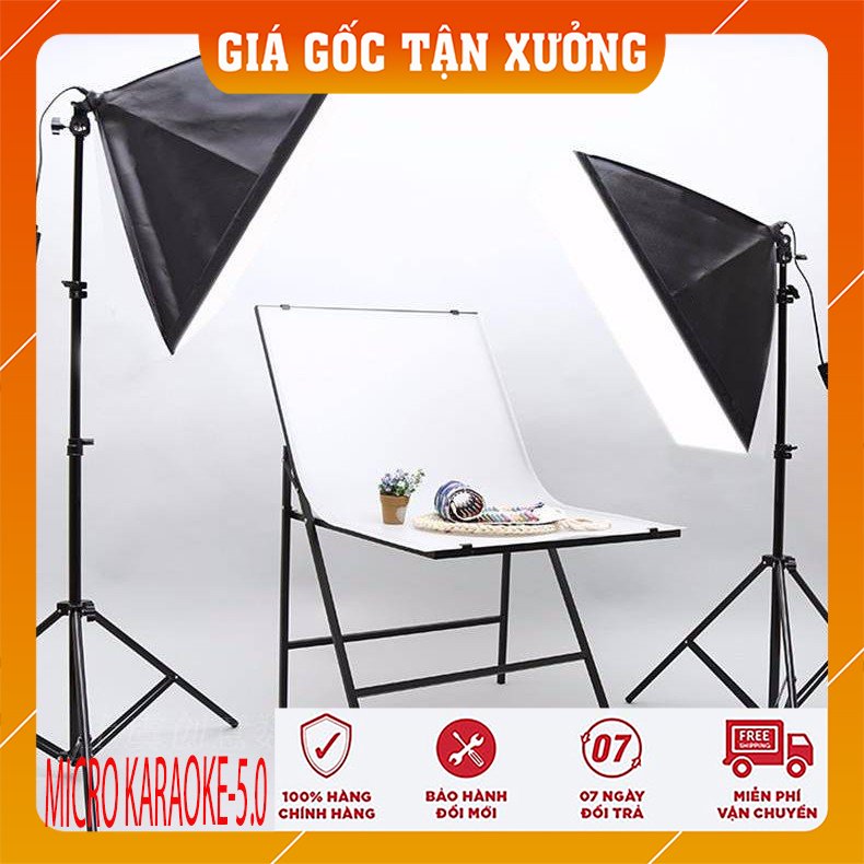 Bộ Đèn Studio XT5A Có Remote Hỗ Trợ Tất Cả Nhu Cầu Về Ánh Sáng Điều Chỉnh Màu Sắc Độ Sáng Nhiệt Độ Từ Xa ,Bộ đèn studio XT5A có remote - Kèm Softbox 50x70cm, chân đèn 2m, bóng led Bulb 150W - Kit Studio công suất cao,đổi 3 màu