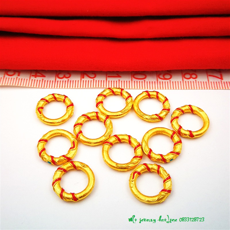 Charm Vòng tròn vũ trụ vàng 24k