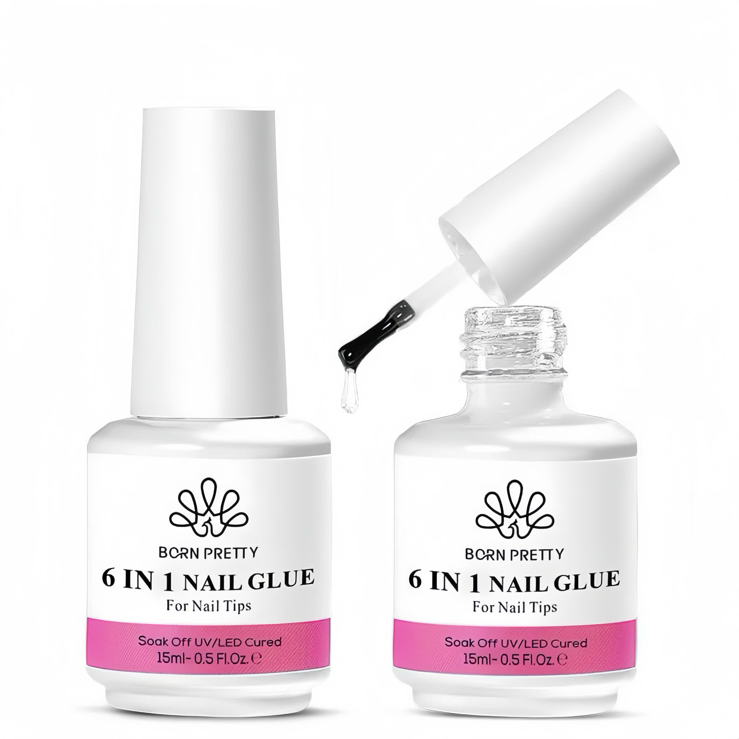 Ưu đãi sản phẩm mới Gel đa năng 6in1 Born Pretty chính hãng 15ml - Sơn gel liên kết 6 trong 1 base nối úp cứng móng top loang top coat