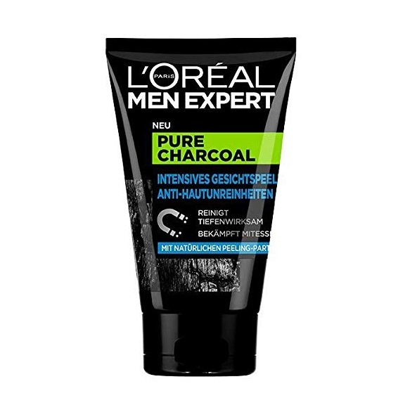 Sữa rửa mặt dành cho nam loreal men pure charcoal 100ml sạch nhờn, giảm mụn - đức