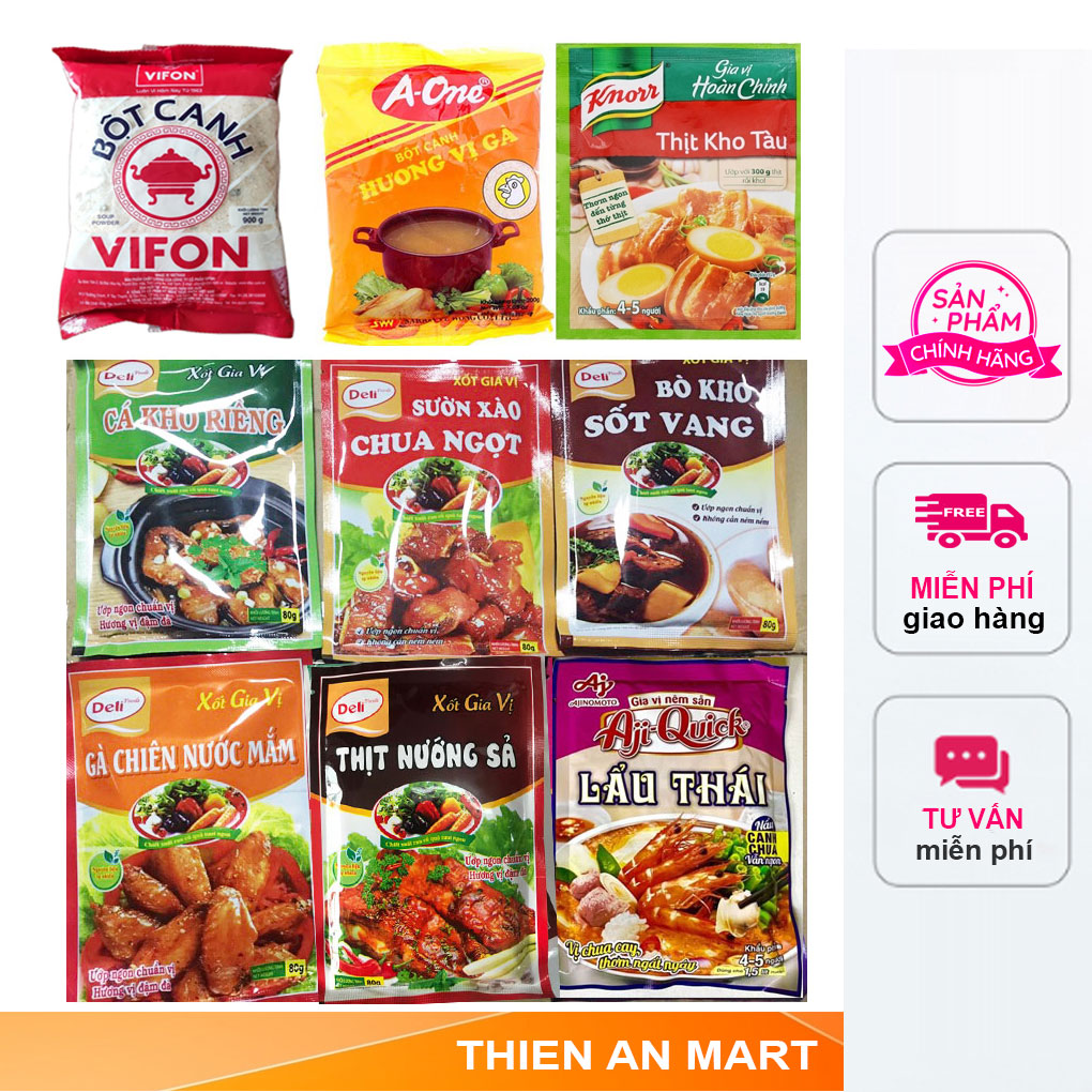 Gia vị chế biến nấu ăn các loại