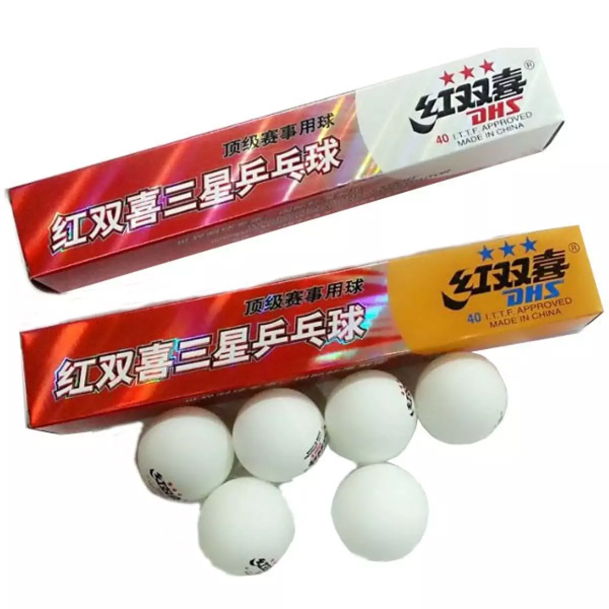 6 quả bóng bàn dhs 3 sao , hộp 6 quả bóng bàn thi đấu dhs 3 sao