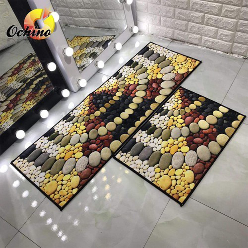 (XẢ HÀNG) Thảm bếp xuất Nhật, Thảm trải sàn nhà bếp tiện dụng - Combo 02 thảm nhà bếp cao cấp chống trượt màu ngẫu nhiên - Thảm Nhà Bếp chống trơn trượt và trang trí đẹp mắt