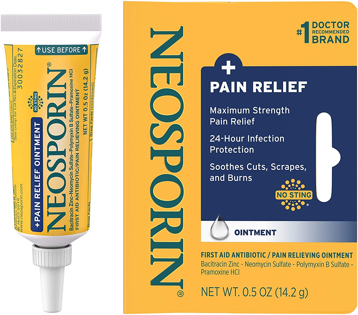 [HCM]Kem mỡ kháng viêm liền sẹo Neosporin + Pain Relief (Tuýp 14.2g)