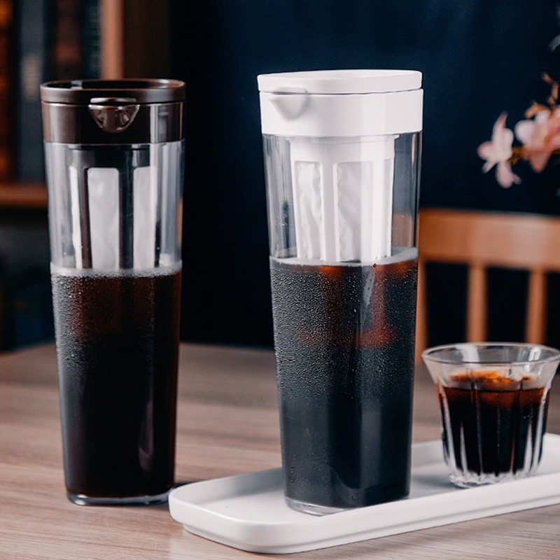 Bình ủ lạnh cà phê Espresso Brewer 1100ml có bộ lọc dễ dàng tháo rời - Bình pha cafe Cold Brew (cà phê ủ lạnh) bằng nhựa ABS, lõi lọc cao cấp 1.1L