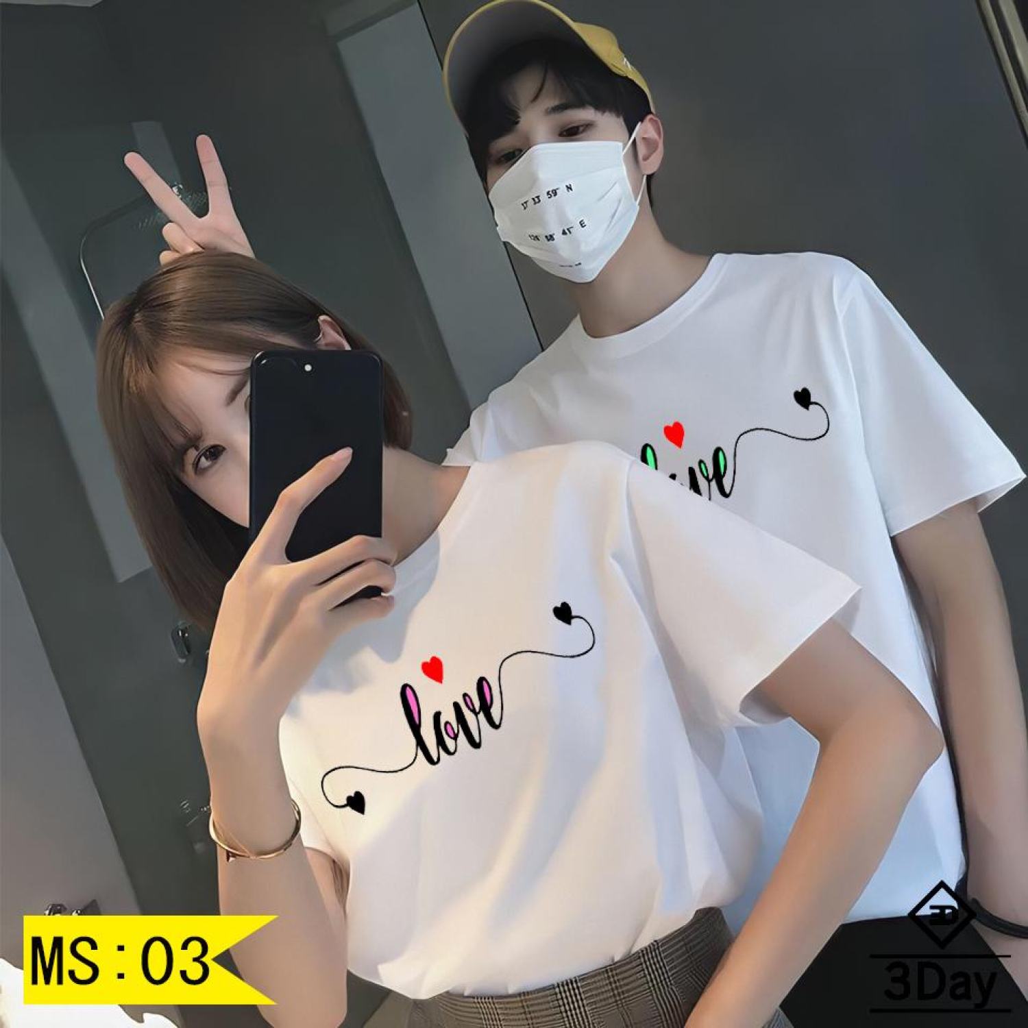 Áo đôi ilove yêu thương đẹp giá rẻ