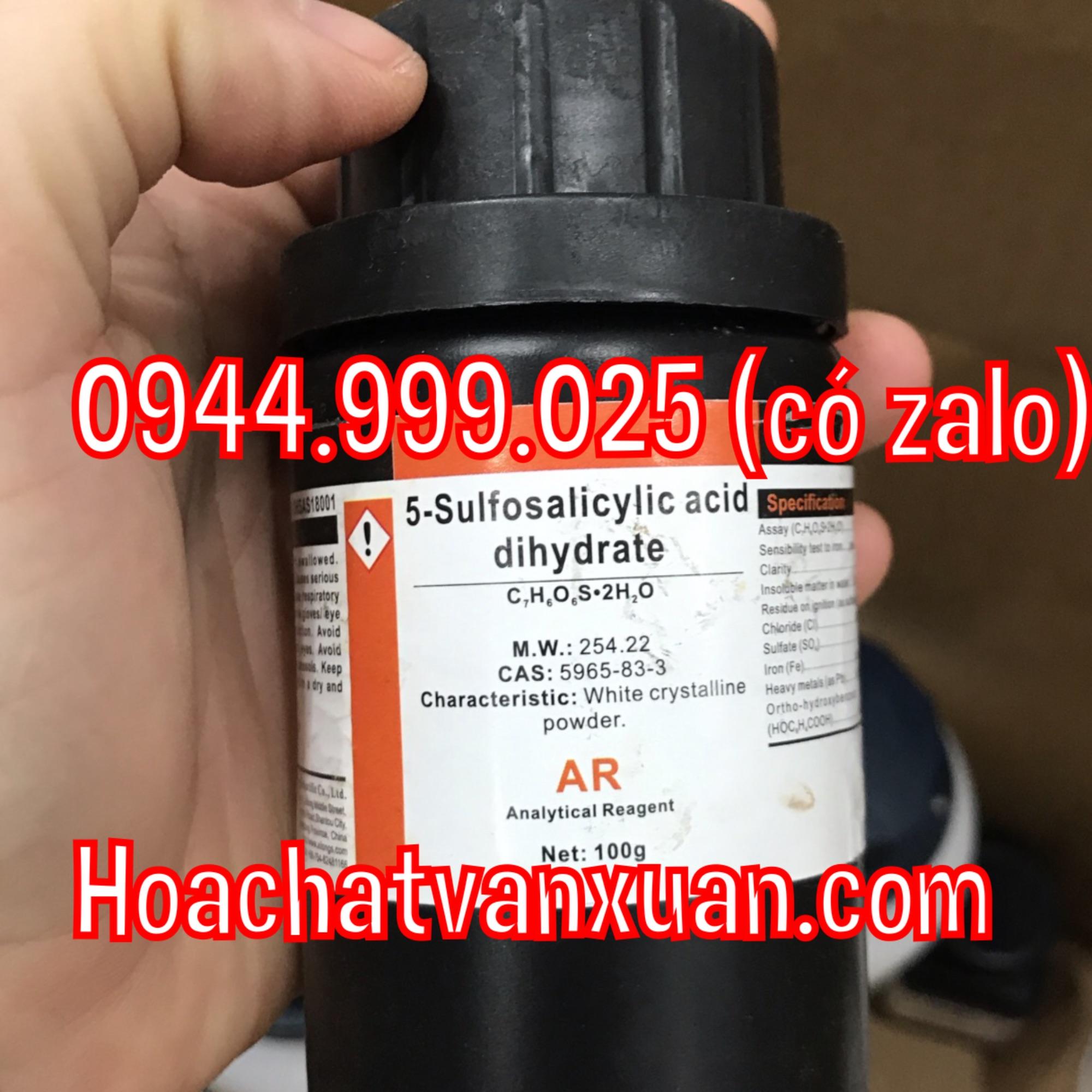 5-sulfosalicylic acid dihydrate cas 5965-83-3 c7h6o6s 2h2o lọ 100g sulfosalicylic acid