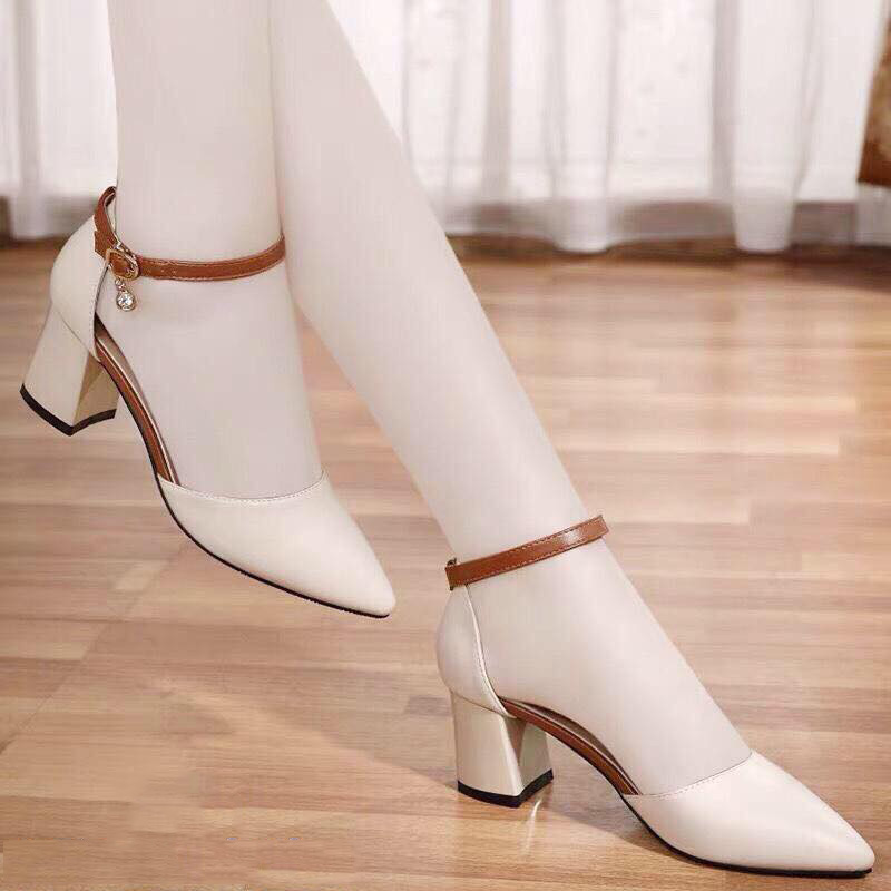 [HCM]Giày Sandal Cao Gót 7 Phân Mũi Nhọn Tuyệt Phẩm Bền Đẹp Sang Chảnh