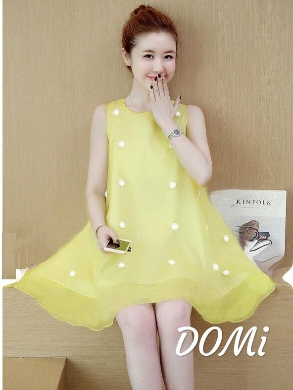[HCM]Đầm bầu váy bầu đầm suông đầm oversize hoa nhỏ mùa hè siêu hot thời trang Hàn Quốc