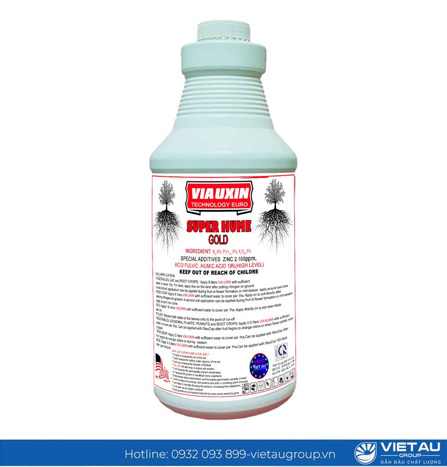 Phân bón npk super hume gold giải độc đất - kích rễ phát triển. chai 1l
