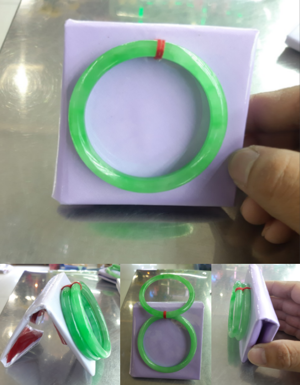[HCM]Bộ 2 Vòng Tay Đá Cẩm Thạch Bản Tròn Nguyên Khối Hàng Cao Cấp Gía Bình Dân Mẫu Hot 2020 Đủ SIDE Như Hình