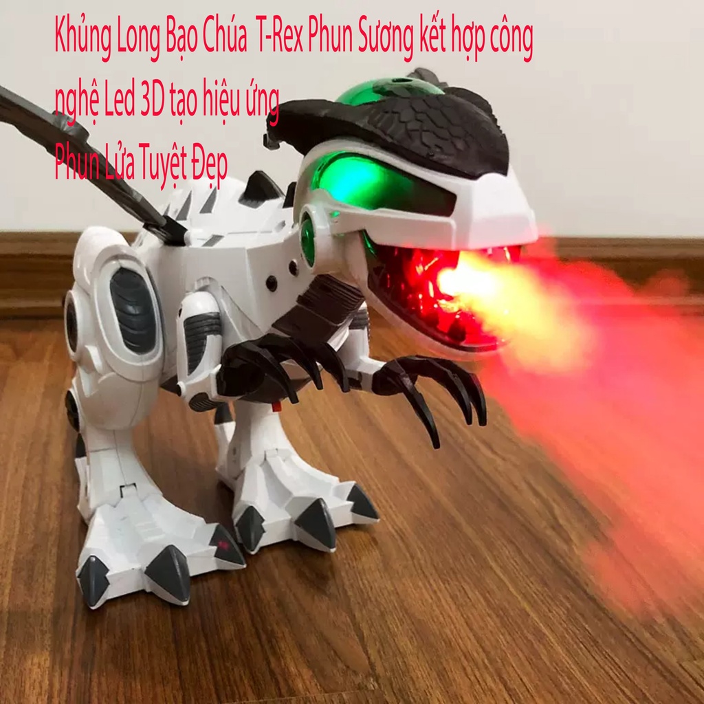 Khủng Long Robot Phun Khói - Lửa Điện xử dụng Pin