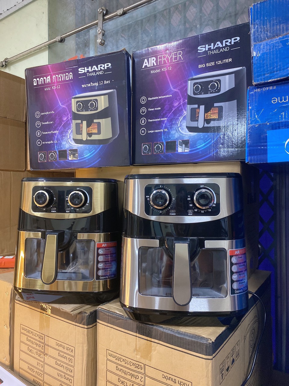 Nồi Chiên Không Dầu SHARP Dung Tích 12L Thiết Kế Cửa Kính Dễ Dàng Quan Sát Đồ Ăn Phía Trong Hàng Chính Hãng BH 12 Tháng