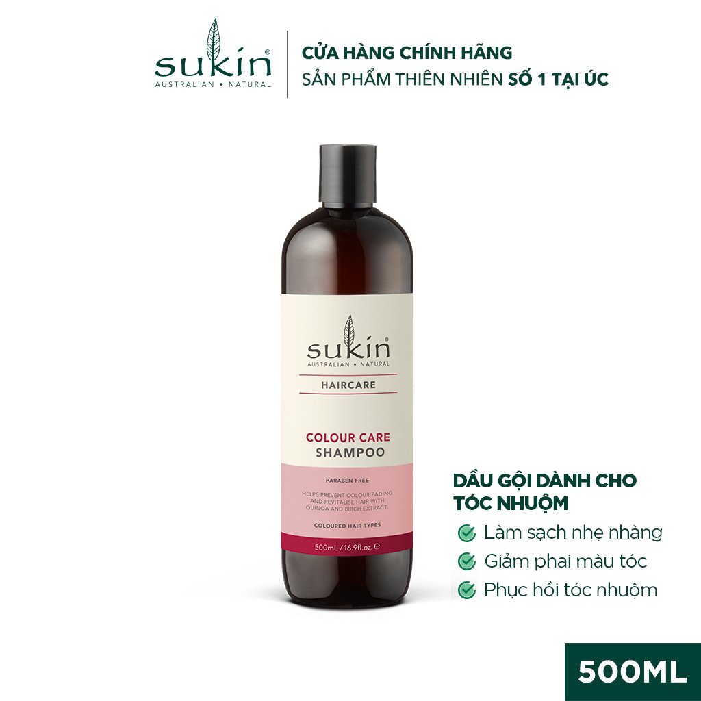 Dầu Gội Chăm Sóc Tóc Nhuộm Sukin Colour Care Shampoo 500ml