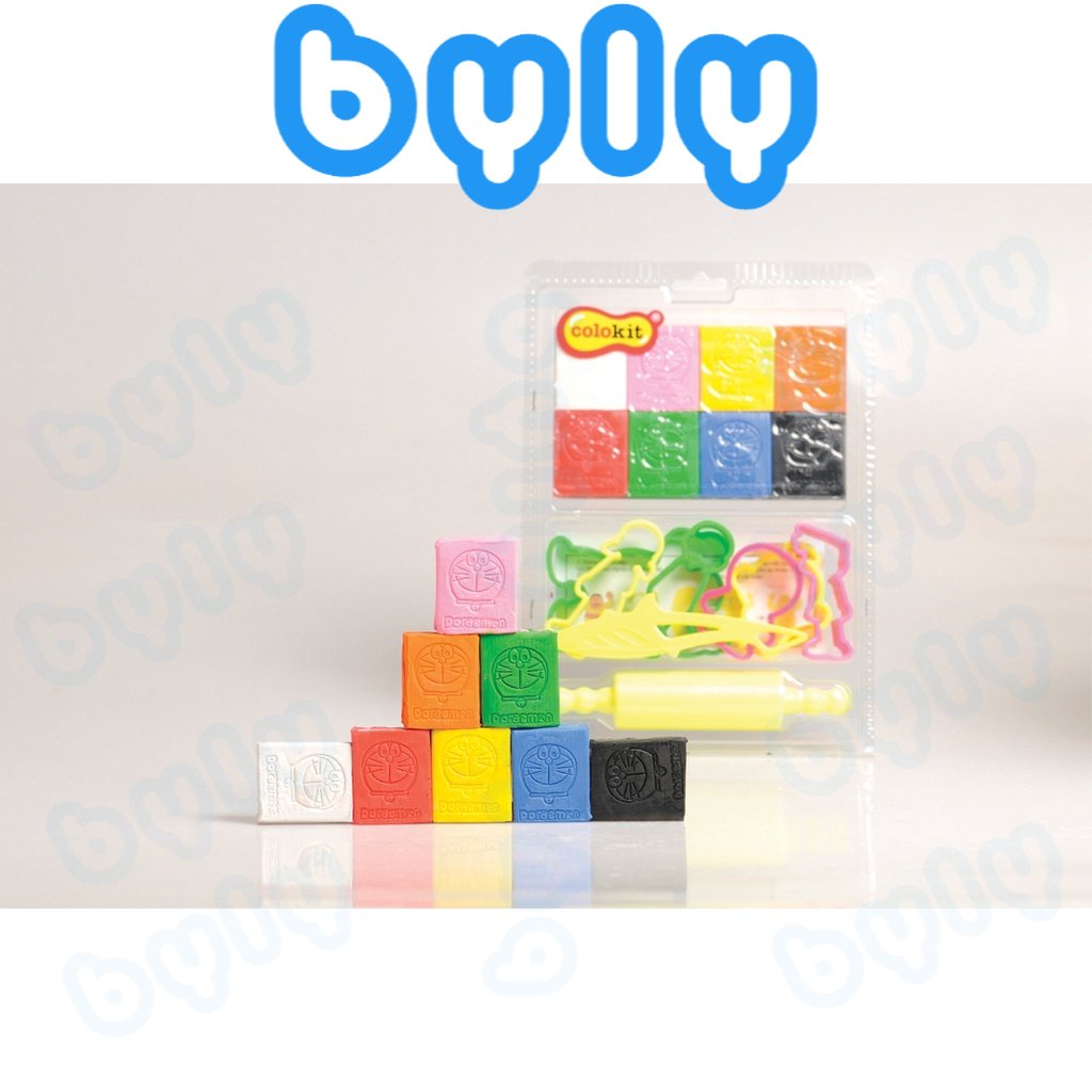 Đất sét - sáp nặn có khuôn 8 màu thiên long colokit mct-c01/do - byly store