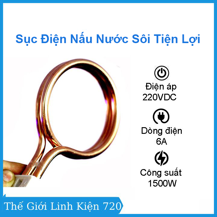 Sục điện, dây điện trở nấu nước sôi tiện dụng