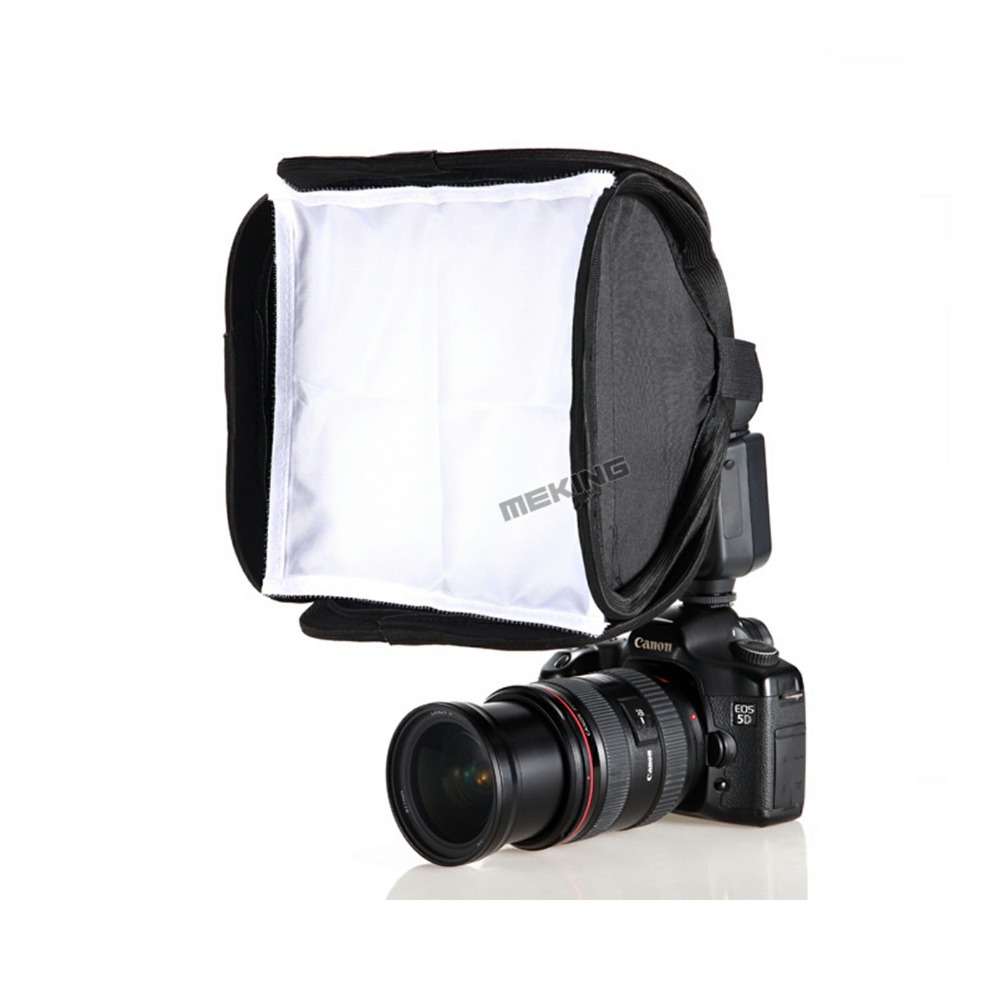 Selens 23cm Mini Softbox Diffuser Bounce For SpeedLight Flash Foldable Soft box for DSLR Camera Speedlite -intl
