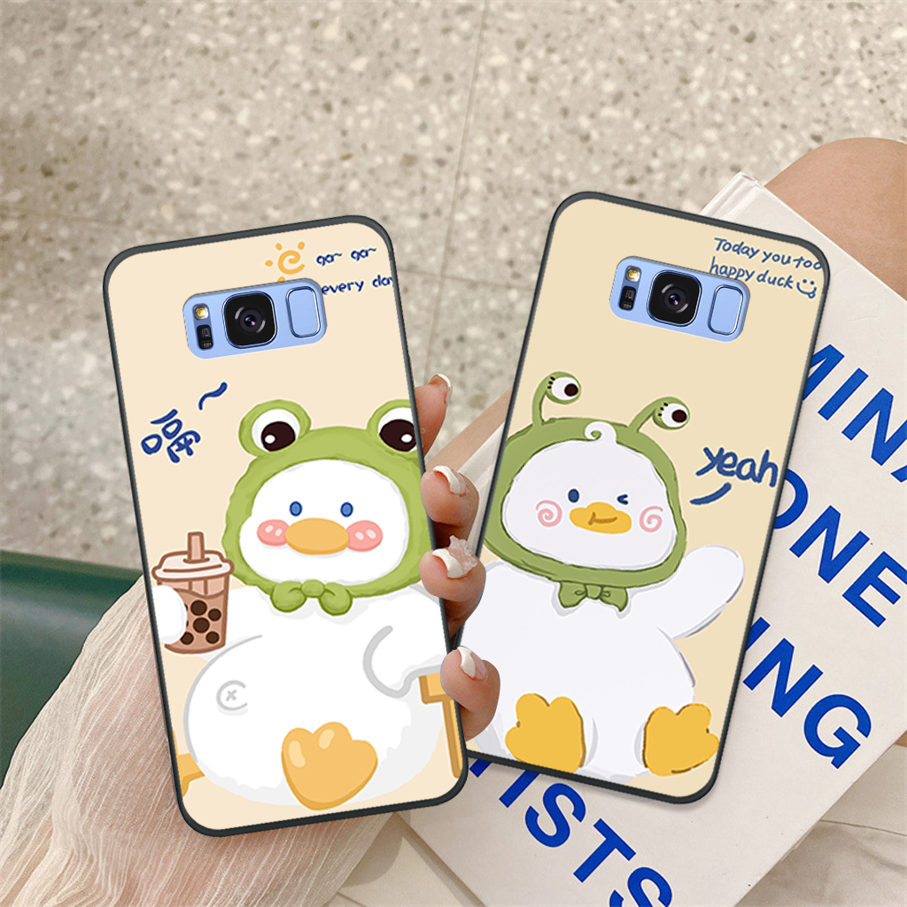 Ốp lưng Samsung S8/S8 Plus/ S8+ chú vịt đáng yêu, lucky duck, ốp cặp đôi dễ thương