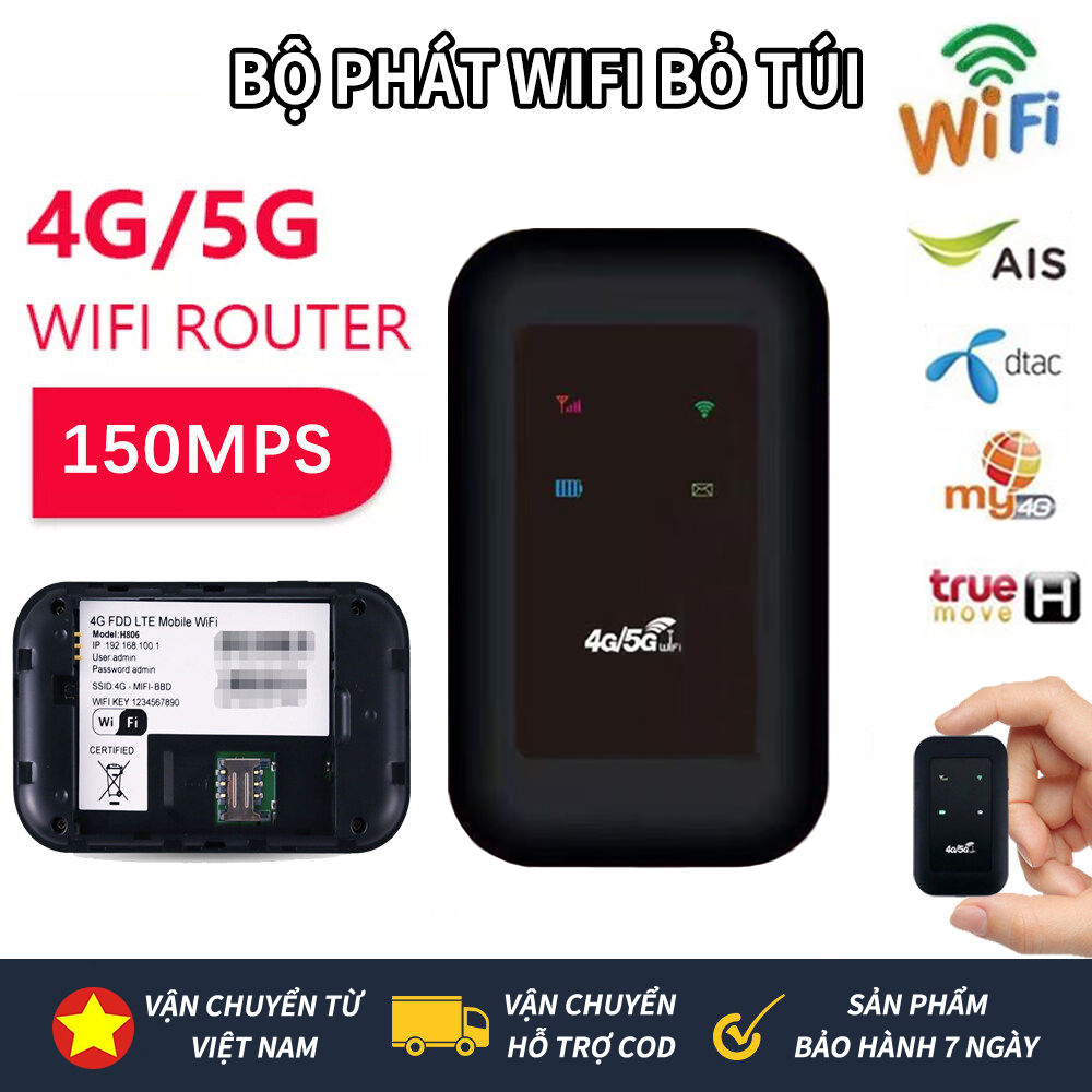 4G/5G Pocket WiFi 150Mbps, Hỗ Trợ 4G WiFi, Dùng được Cả Mobile Wifi, Bộ định tuyến Wifi không dây bỏ túi tiện lợi
