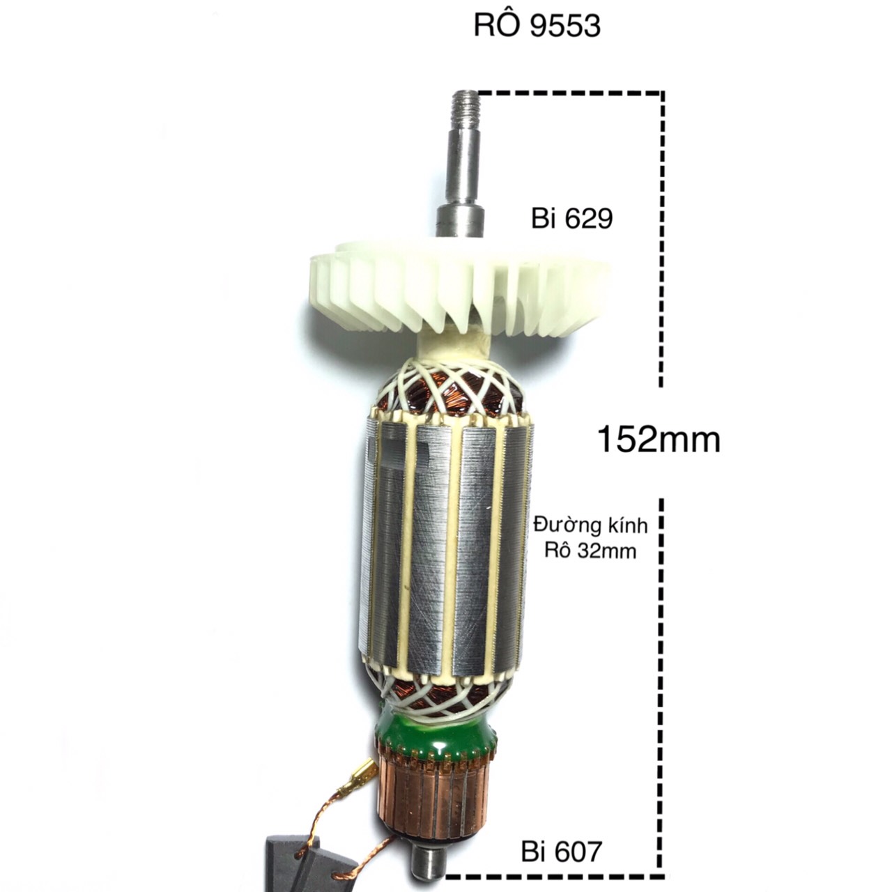 Rô to máy mài Makitta 9553 / Tặng kèm 1 đôi chổi than