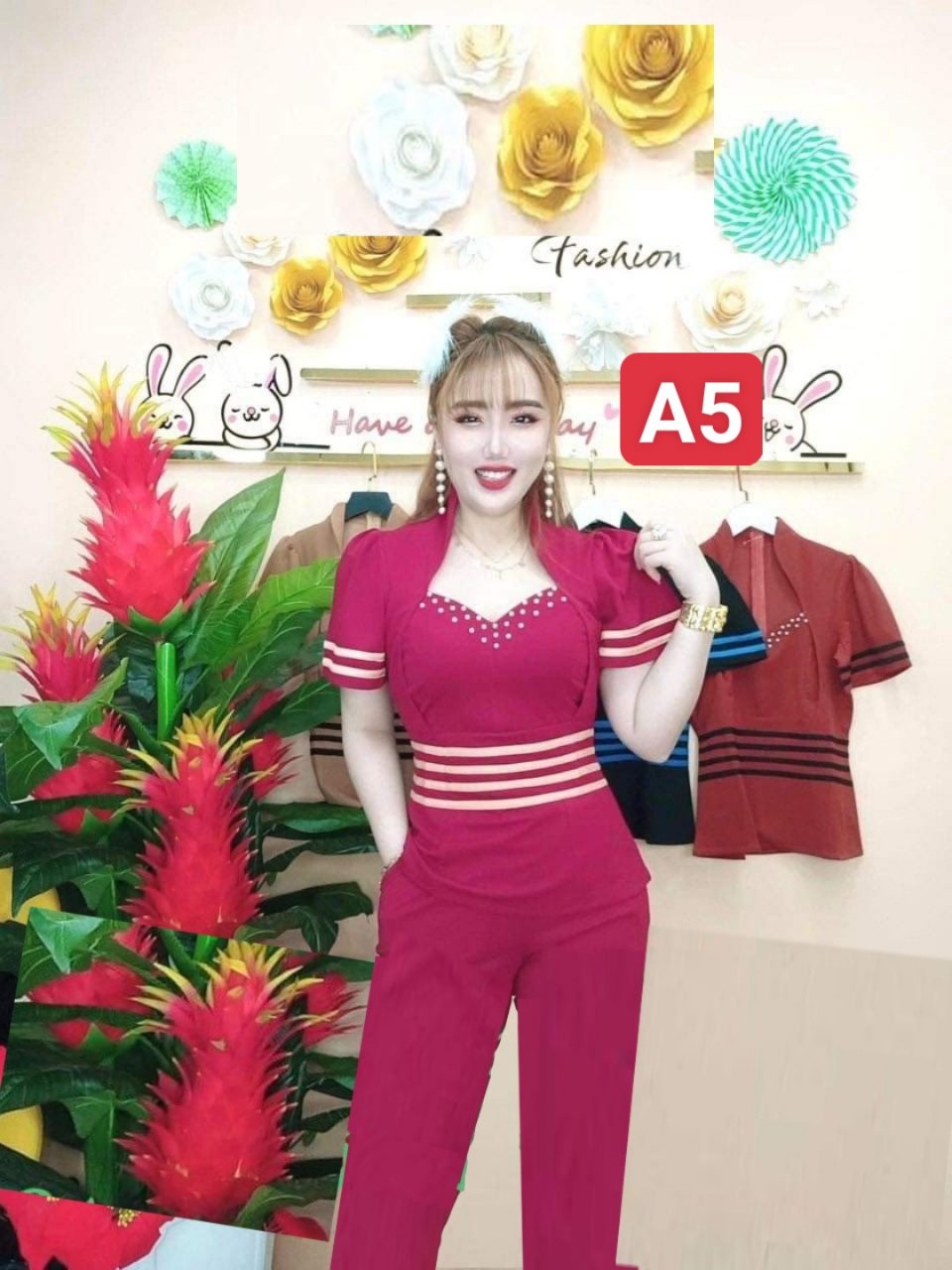 Set đồ bộ kiểu nữ đẹp thun cát hàn size từ 48-70kg