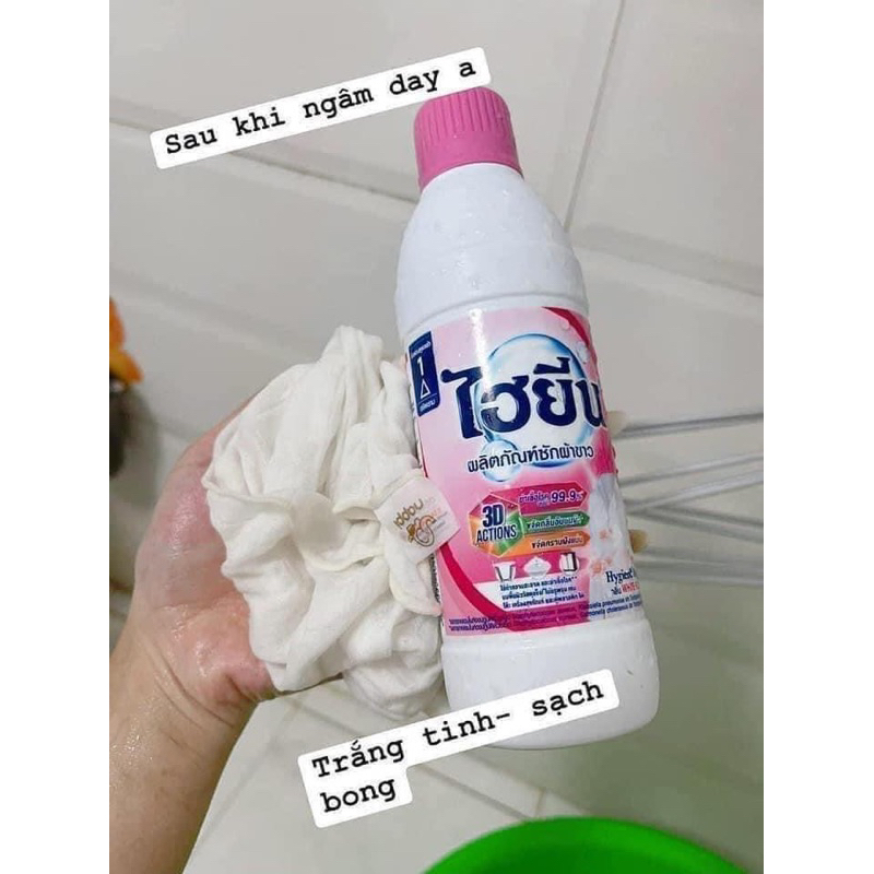 Nứơc tẩy quần áo hygiene thái lan chính hãng chai 600ml- 500ml ,