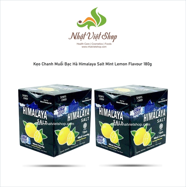 Combo 2 Hộp Kẹo Chanh Muối Bạc Hà Himalaya Salt Mint Lemon Flavour 180g