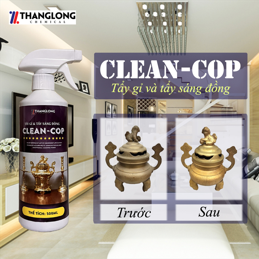 Dung dịch tẩy gỉ đồng CLean-cop loại 500ml
