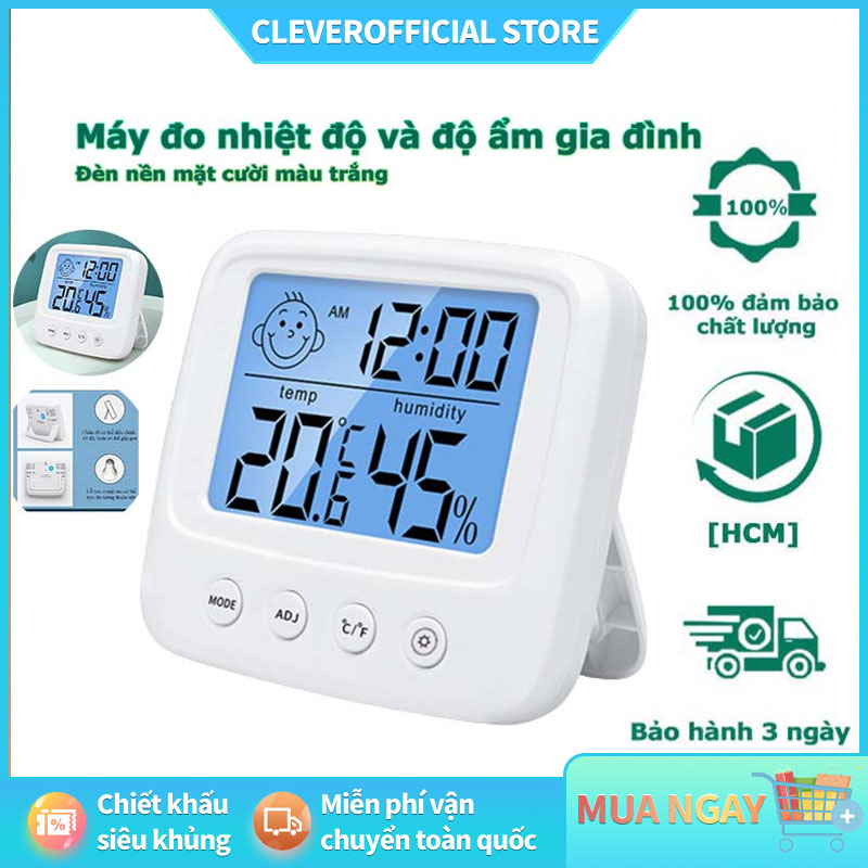 ⚡Miễn Phí Vận Chuyển⚡ Phòng Nhiệt Kế Điện Tử 3 trong 1, Nhiệt Kế Phòng Ngủ Ẩm Kế Đa Chức Năng Và Tiện Lợi