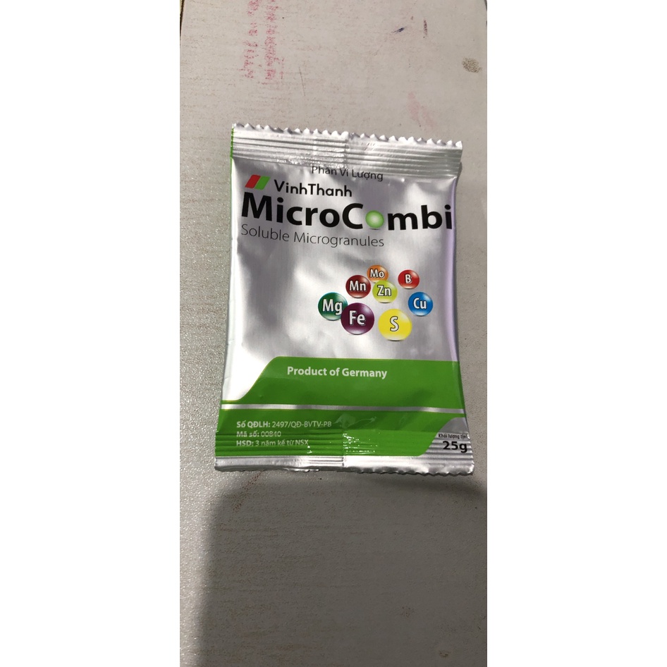 Phân bón lá vi lượng microcombi gói 25g, phân vi lượng đức