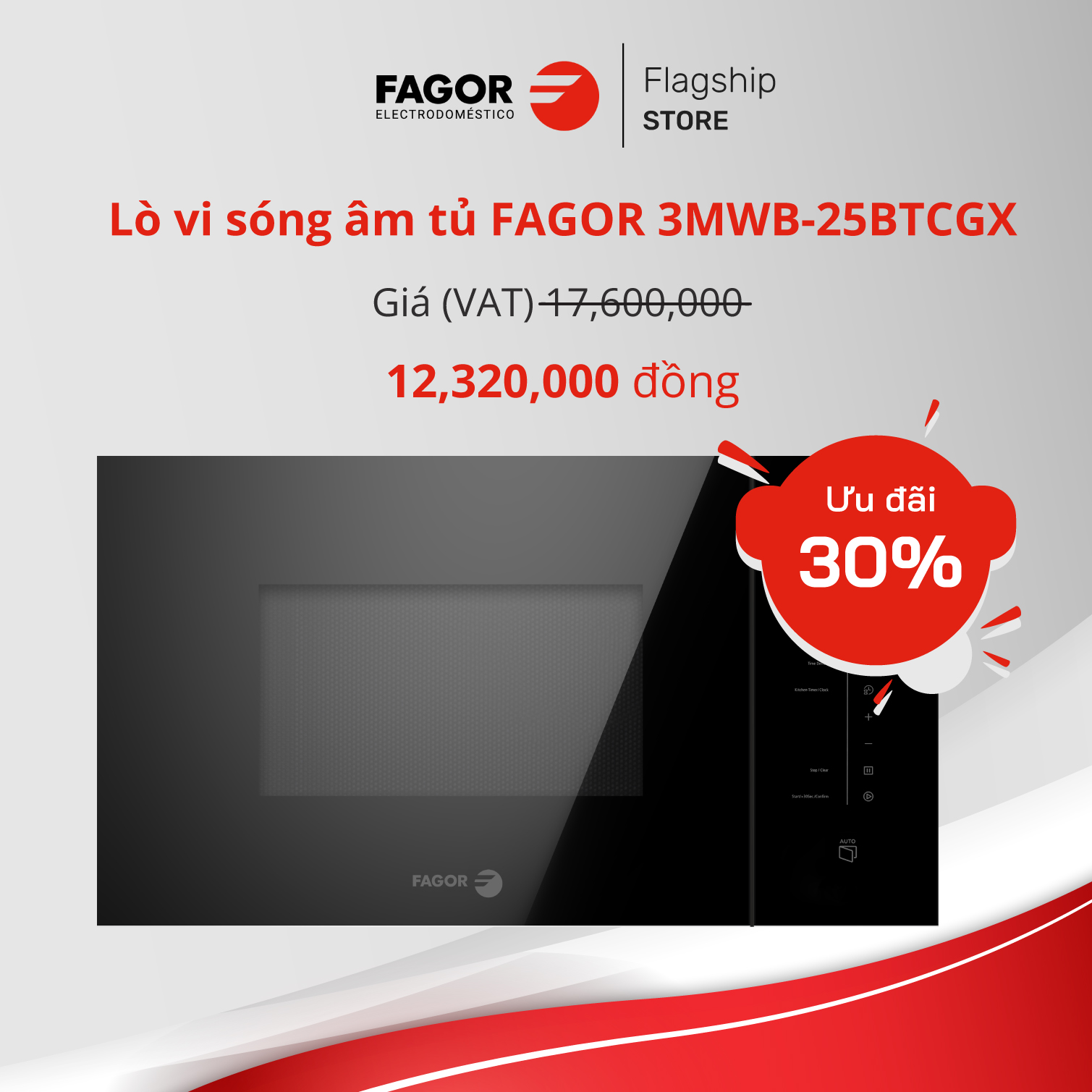 Lò vi sóng âm tủ FAGOR 3MWB-25BTCGX