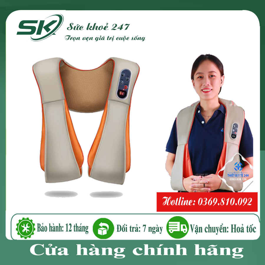 Máy đấm lưng, Thiết bị massage thư giãn làm giảm cảm giác đau nhức tê cứng vùng vai cổ lưng, Sản phẩm máy massage thắt lưng cột sống được tích hợp nhiều tính năng massage với nhiều chế độ rung đấm lưng sưởi ấm