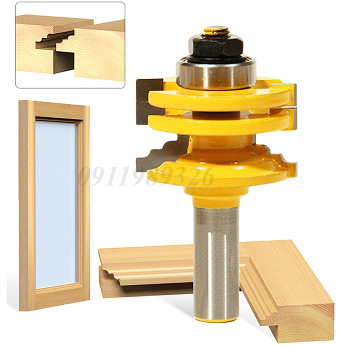 [HCM]Mũi phay gỗ mũi soi mộng cửa kính khung tranh cốt 12.7mm