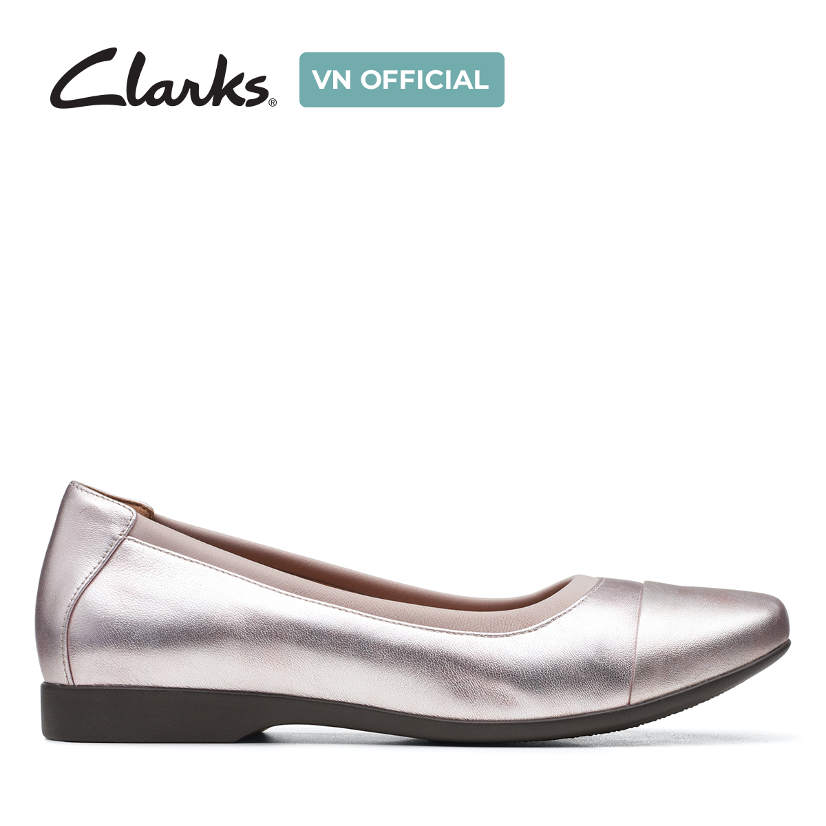 Giày búp bê da nữ clarks - un darcey cap2