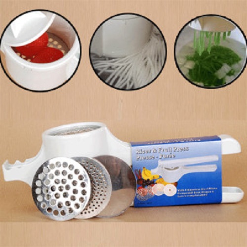 Dụng cụ ép bún, khoai tây, bánh lọt, trái cây bằng nhựa cầm tay (gồm 5 loại sợi)