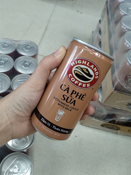 Cafe sữa lon highlands 185ml