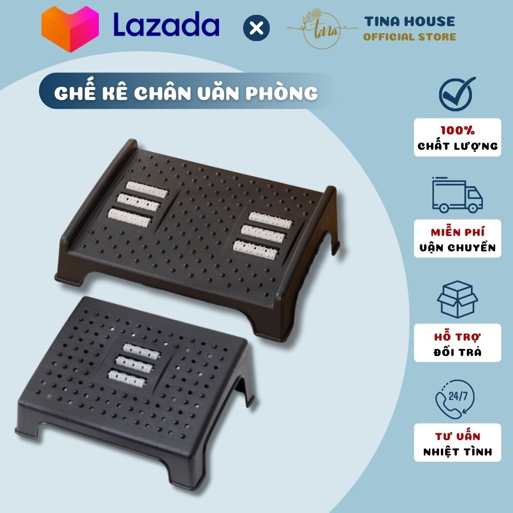 Ghế Kê Chân Công Thái Học Massage Thư Giãn Gác Chân Văn Phòng Ergonomic Footrest Chất Liệu PP Cao Cấp