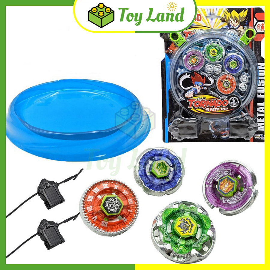   Vỉ 4 Cái  Con Quay Nado 24D Kèm Mâm Chiến Thần Vô Cực Beyblade Đồ Chơi Con Xoay Xả Stress Trẻ Em 