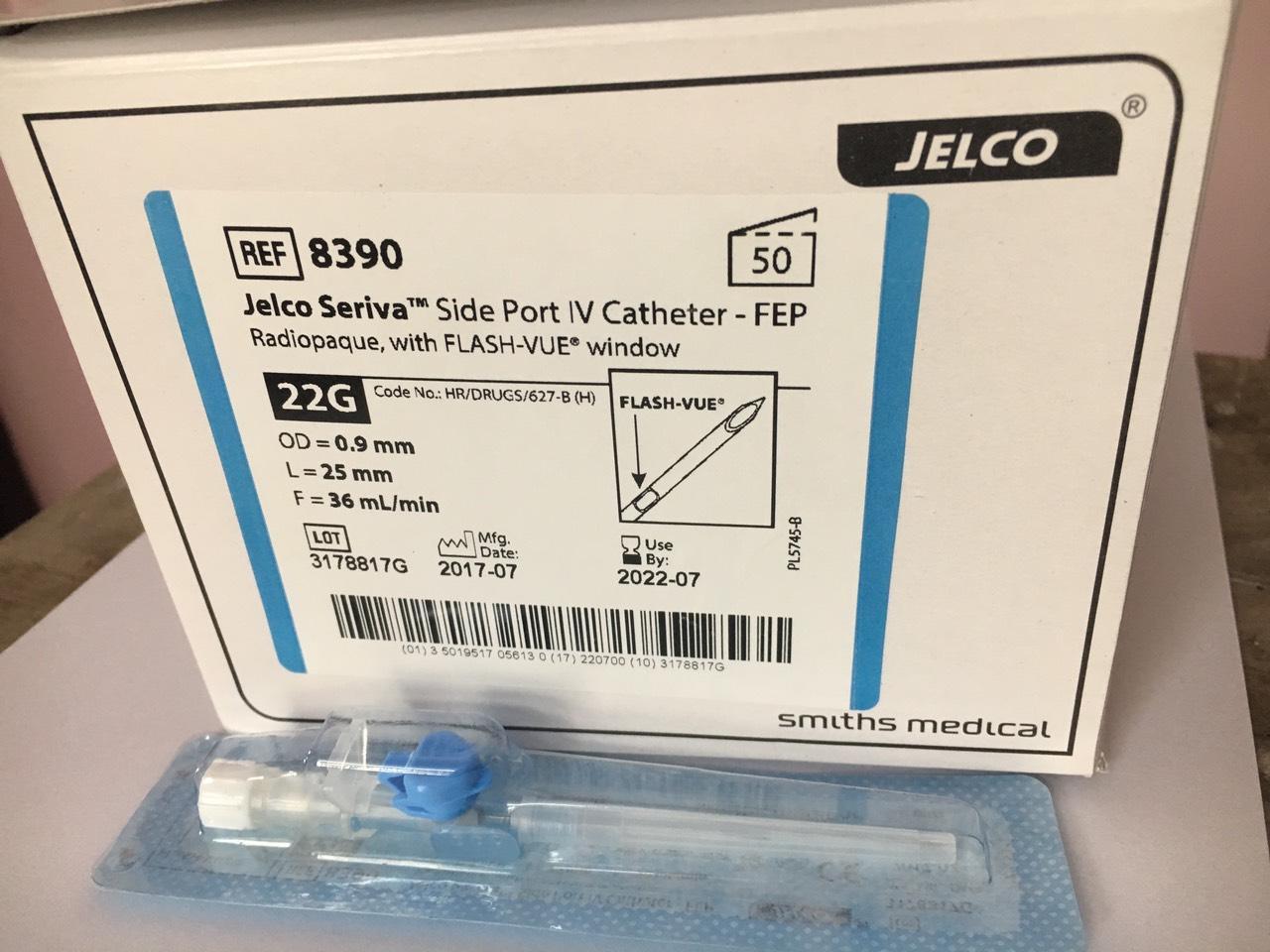 Kim luồn tĩnh mạch Smiths Medical - Jelco Seriva Side port 22G