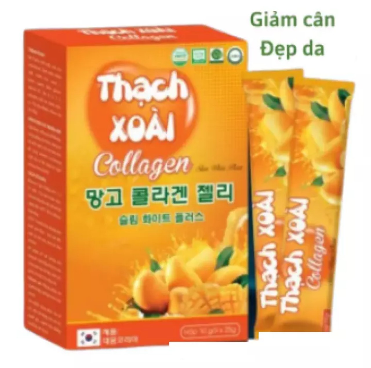 Thạch xoài bổ sung collagen hỗ trợ giảm cân cho làn da căng bóng mịn màng chống lão hóa