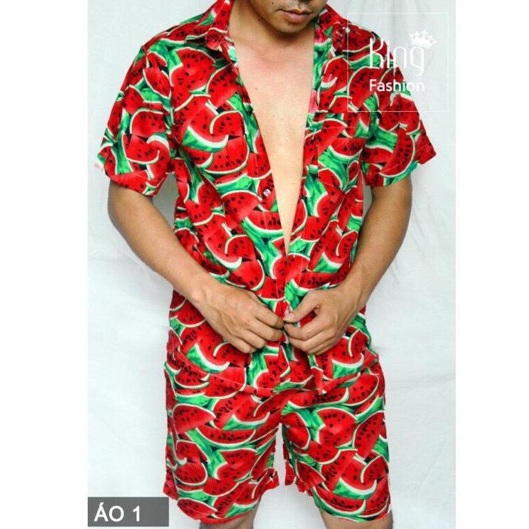 [Hien fashion] Bộ Đồ Hoa Quả, Sơ Mi Trái Cây Set Bộ Cặp Đôi Gia Đình