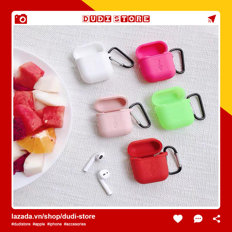 Case Ốp Silicon vỏ bảo vệ tai nghe bluetooth không dây 05 màu trắng xanh vàng đỏ hồng dành cho Airpod 1 2 i11 i12 inpod 12tws Dudi Store