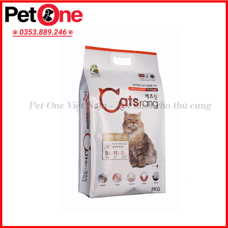 Thức ăn hạt cho mèo Catsrang 5kg - Catsrang cat food 5kg