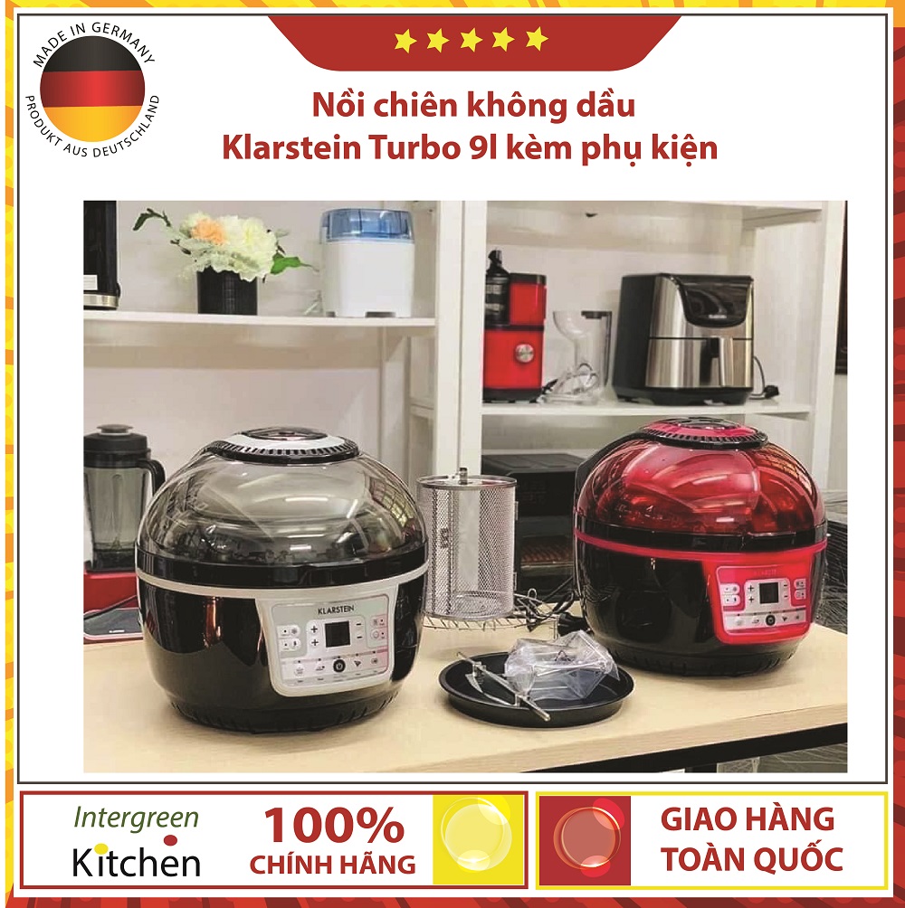 [Trả góp 0%]Nồi chiên không dầu Klarstein Turbo 9l