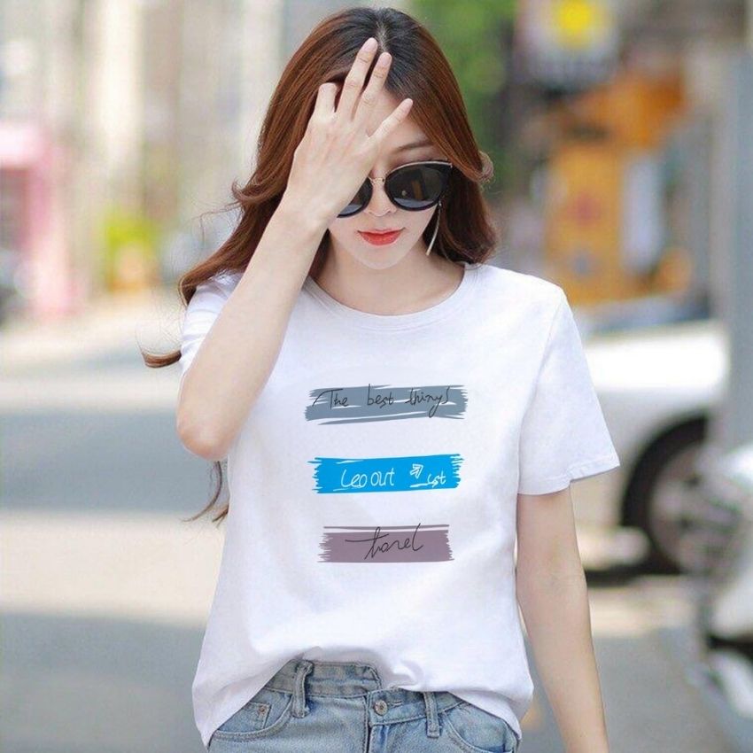 [CHUYÊN SỈ TOÀN QUỐC] Áo Thun Nữ Form Rộng Tay Lỡ Có Cổ Tròn In 3 Gạch Kiểu Hot 2021 Giá Rẻ 10k Anbe Beauty